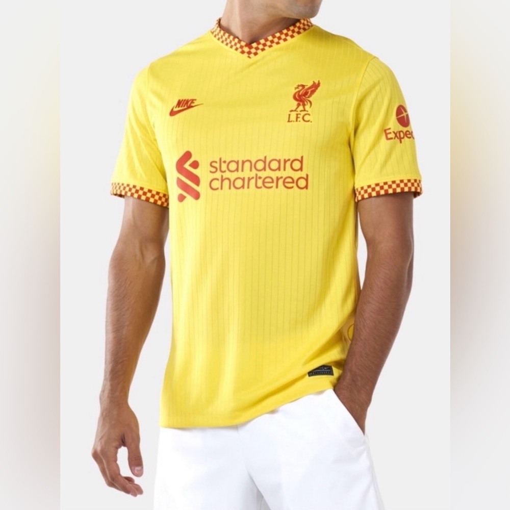 Liverpool Nike 2021/22 Third Vapor Match Stadium Jersey Yellow Sz Large (boys)
